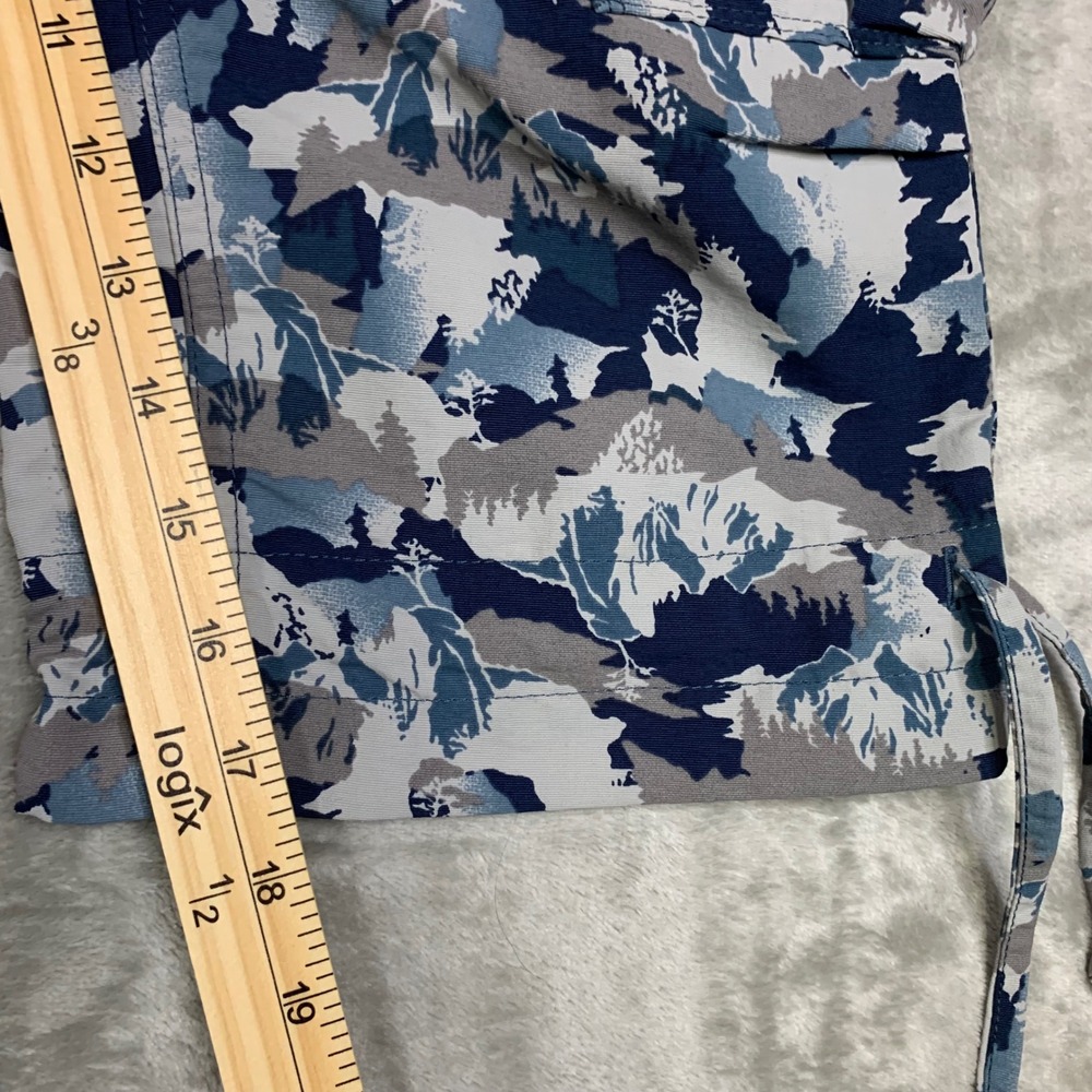 The North Face Womens Size 0 Paramount Camo Cargo Capri Pants Blue Gray Hiking - Picture 14 of 15